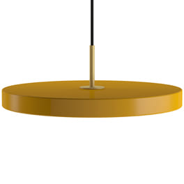 Lampa wisząca Asteria 43cm w kolorze żółtym