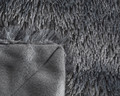 Koc TIFANY o strukturze miękkiegio futra w kolorze szarym 150 x 200cm