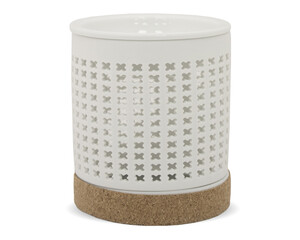 Porcelanowy kominek zapachowy w kolorze białym 11cm x 9,5cm