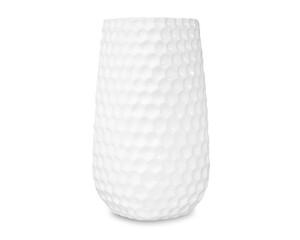 Wykonany z ceramiki szlachetnej wazon w kolorze białym 23cm x 13cm