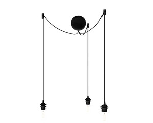 Cannonball 3 zestaw do oświetlenia sufitowego w kolorze czarnym
