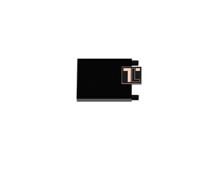 Końcówka do karniszy TOP-LINE w kolorze czarny połysk - logo czarno miedziane (2 sztuki)